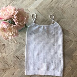 NWT. Mesh White Cami